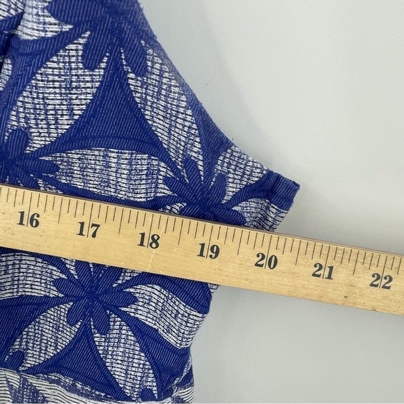 ModCloth Resplendence Jacquard Blue Floral Flattering A-Line Halter Dress XL - Picture 6 of 6